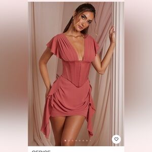 Oh Polly Terracotta dress with corset worn once